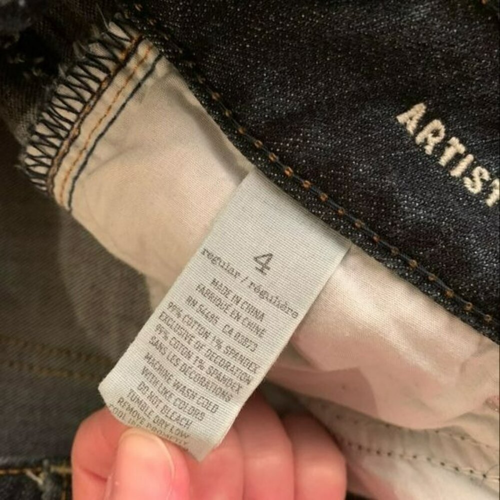 American eagle womens artist cropped straight leg denim jeans - 4 - Picture 7 of 13